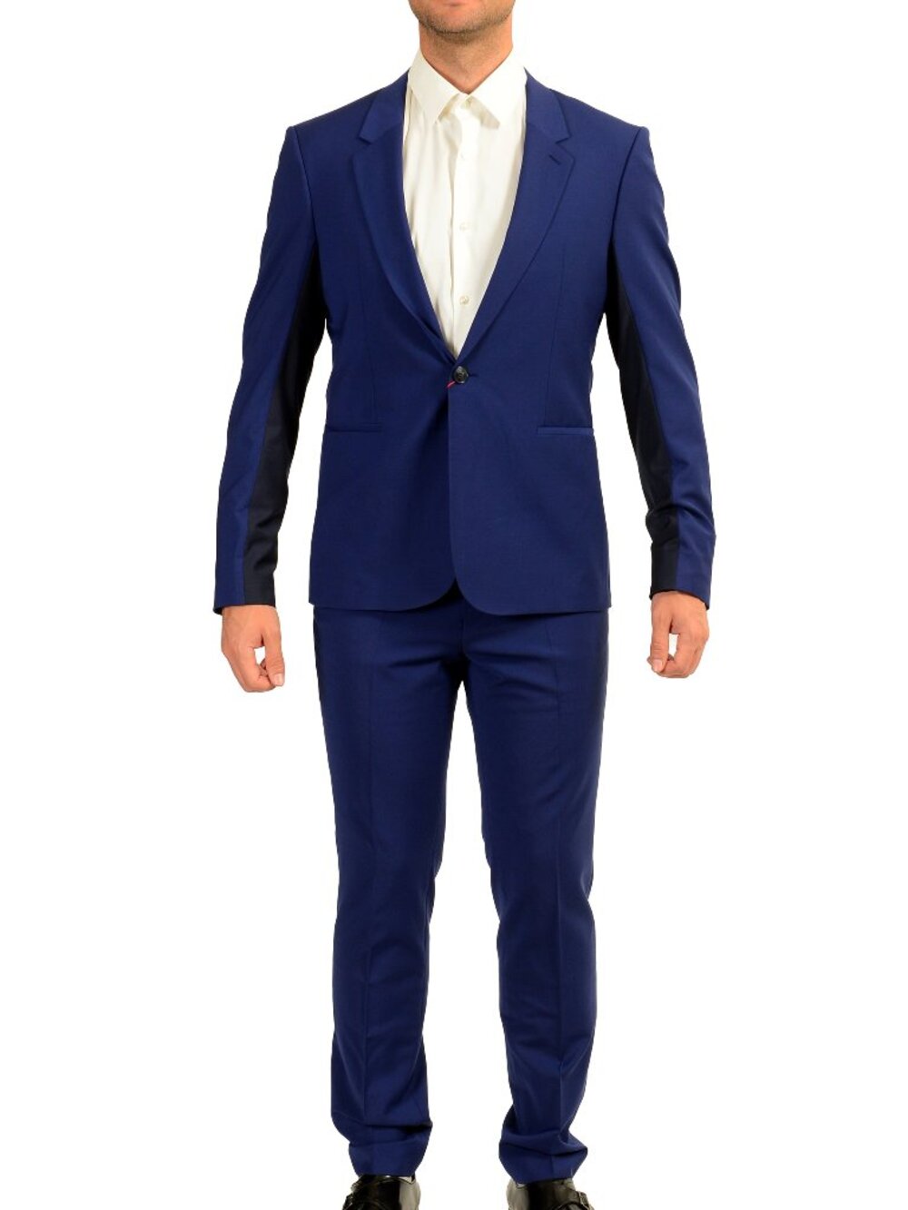 Hugo Boss Men's "Uggy/Fop202F1" Blue Wool One Button Suit US 38R IT 48R